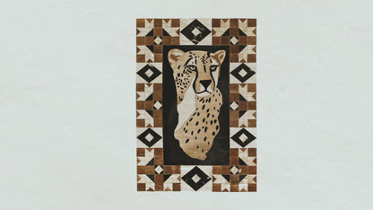Cheetah - Kalahari Rose Border Rug